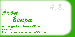 aron benza business card